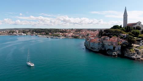 Croatia-Coastline-of-Rovinj-City-on-Adriatic-Sea