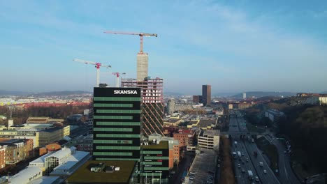 Construcción-De-Un-Nuevo-Edificio-En-Garda,-Gotemburgo,-Suecia