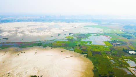 Luftaufnahme-Der-Ländlichen-Gebiete-Rund-Um-Die-Hauptstadt-Dhaka-Von-Bangladesch