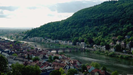 Heidelberg-medieval-bridge-over-neckar-Alte-Brücke-famous-landmark-from-afar