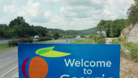 Bienvenido-Al-Cartel-De-Georgia-Por-La-Autopista-Interestatal-En-El-Condado-De-Dade