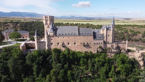 Segovia-in-Castile-and-León,-Spain---Aerial-Drone-View