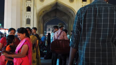 Nahaufnahme-Des-Berühmten-Denkmals-Charminar-Gate-In-Hyderabd,-Indien