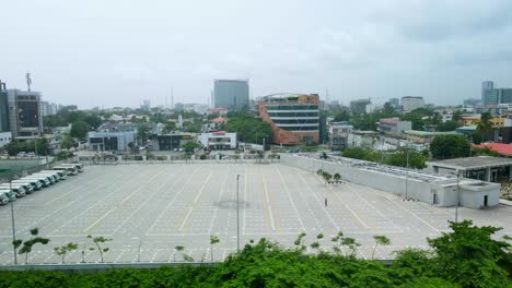 Victoria-Island,-Lagos-Island,-Lagos-Nigeria---15-March-2022:-Cityscape-of-Victoria-Island-Lagos-from-a-parking-lot