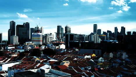Zentrales-Singapore-gebiet-Von-Little-India-Mit-Dem-Cbd-finanzviertel-Im-Hintergrund
