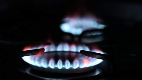 The-blue-flame-from-the-burner-of-a-gas-stove