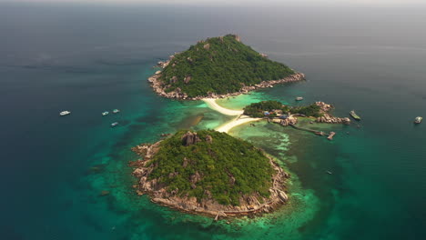 Aerial-view-beautiful-top-view-of-two-connected-islands