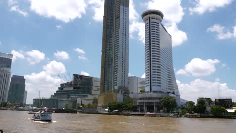 Look-up-shot-of-the-Icon-Siam-under-construction-in-slowmo-30fps-in-Bangkok,-Thailand