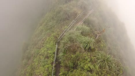 The-Haiku-Stairs-traverse-a-steep-ridge-section-in-cloud