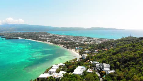 Aerial-Shot-of-Bulabog-Beach-Boracay-Island,-Philippines