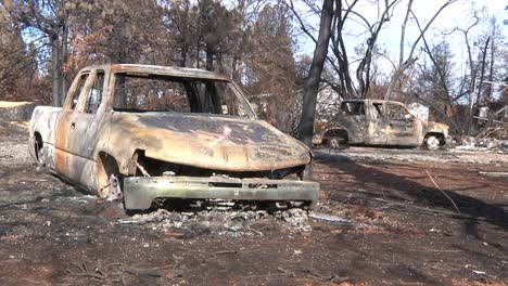 Camp-Fire-Destruction-Two-Burned-Trucks