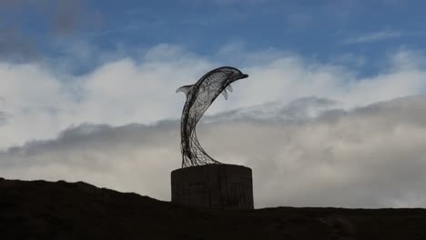 Portsoy-Harbour-Delfinskulptur-Aus-Nächster-Nähe