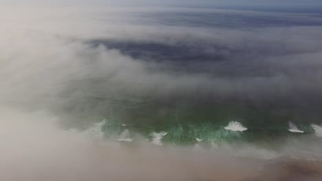Sea-mist-at-Cordoama-and-Castelejo-beach-at-the-Algarve,-Portugal