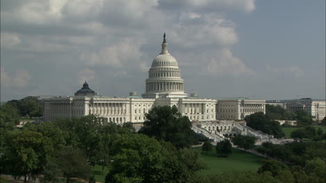 Us-hauptstadt-Mit-Bewölktem-Himmel,-Hoher-Winkel,-Washington-Dc