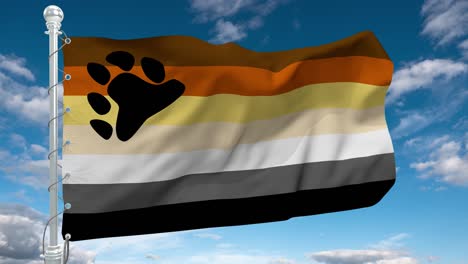 Flagge-Der-Internationalen-Bärenbruderschaft---Weht-Im-Wind