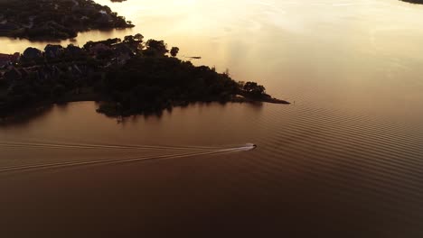 Aerial-drone-flight-over-Lake-Lewisville-in-Texas-after-a-storm