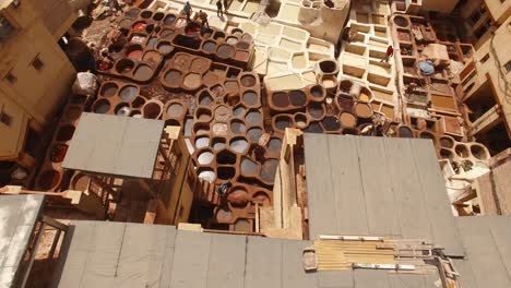 AERIAL:-leather-tannery-in-Fez