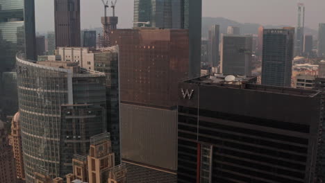 Cinematic-view-of-congested-buildings-in-downtown-of-Guangzhou-city