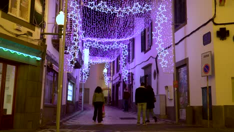 4k-Weihnachtsdekorationen-Auf-Der-Insel-Funchal-Madeira