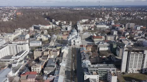 AERIAL:-Flying-Away-from-Church-of-St