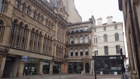 Una-Calle-Tranquila-En-El-Centro-De-La-Ciudad-De-Glasgow-Durante-El-Bloqueo-Del-Coronavirus