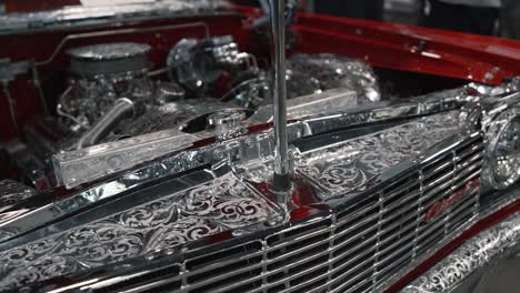 1963-Rojo-Low-Rider-Chevrolet-Impala-Show-Car-Con-Motor-Cromado