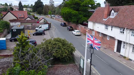 Vereinigtes-Königreich-Großbritannien-England-Flagge-In-Einer-Straßenecke