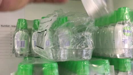 4K-UHD-close-up-shot-of-mini-Dettol-hand-sanitiser-bottles