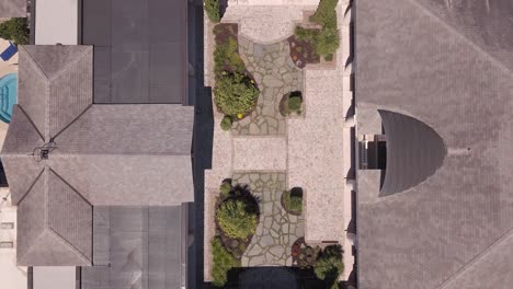 Beautiful-private-courtyard-top-down-from-drone