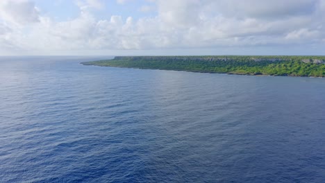 Panoramic-drone-view-of-Cotubanama-National-Park-from-over-the-Caribbean