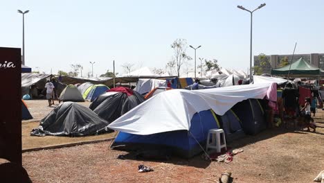 Indigenous-tribes-from-the-Amazon-rainforest-set-up-a-tent-city-in-the-capitol-as-they-demonstrate-for-conservation