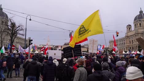 Massive-crowd-of-right-wing-protestors-with-gadsen-flag-being-held-up