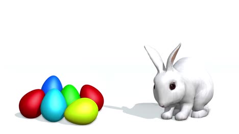 Weißes-Grafisches-3-Monate-Altes-Kaninchenbaby-Auf-Weißem-Hintergrund