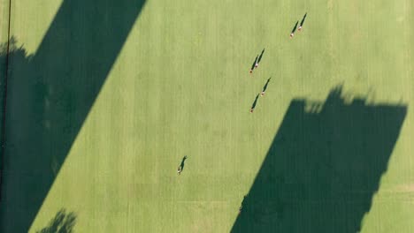 Top-View-Of-Argentine-Open-Polo-Championship-At-Palermo-Stadium-In-Buenos-Aires,-Argentina