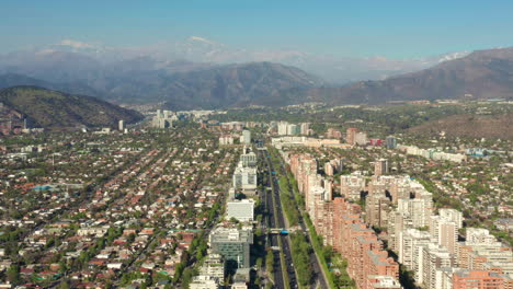Aerial-View-Of-Avenida-Presidente-Kennedy-In-Santiago