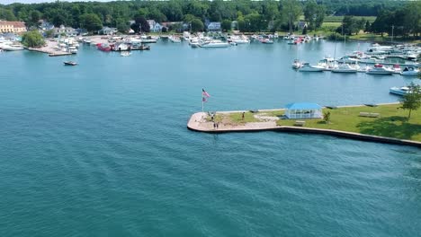 Squaw-Harbor-of-Put-in-Bay-Aerial-view