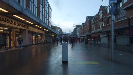 Shoppers-In-St-Anns-Road-During-Lockdown-In-Harrow-With-Overcast-Skies