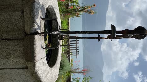 Dead-medieval-fountain-Brissago-Switzerland