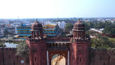 Aerial-footage-of-Darbhanga-raj-palace-or-Red-fort-Darbhanga
