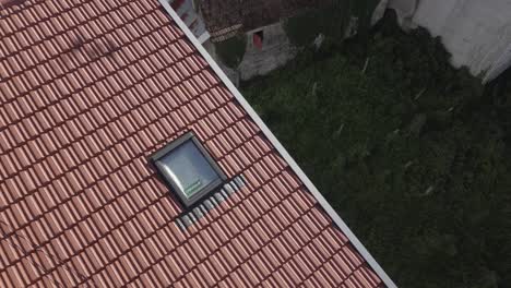Vögel-Fliegen-über-Ein-Velux-Fenster-In-Einem-Renovierten-Dach
