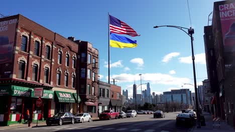 Ciudad-De-Chicago-Mostrando-Su-Apoyo-Al-Conflicto-De-Ucrania