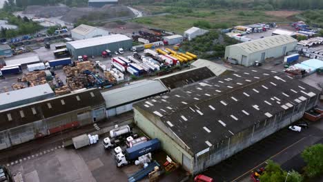 Industrial-warehouse-depot-storage-facility-UK-business-retail-park-aerial-view