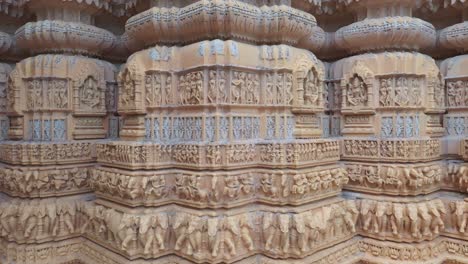 Aerial-close-up-shot-of-interior-design-of-Somnath-mandir-of-Gujrat