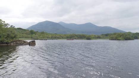 Lough-Leane-Lake-Located-In-The-Killarney-National-Park,-Ireland---wide-shot