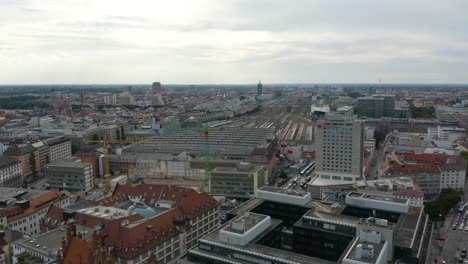 Vogelperspektive-Luftaufnahme-Des-Hauptbahnhofs-In-München