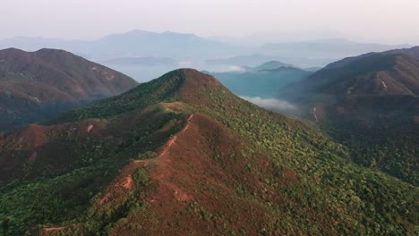 Aerial-shot-of-forest-mountain-of-Lui-Ta-Shek-Sai-Kung-,Hong-Kong
