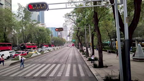 Timelapse-In-Front-Of-Angel-De-La-Independencia-In-México-City