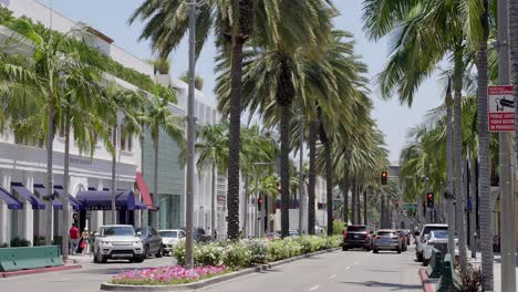 Rodeo-drive,-in-Beverly-Hills,-California