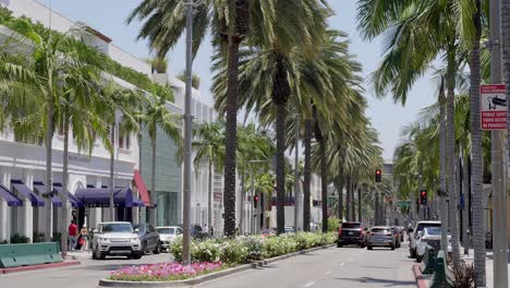 Rodeo-Drive,-In-Beverly-Hills,-Kalifornien