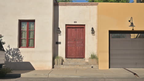 Barrio-Viejo-in-Tucson-Arizona,-location-of-old-historic-adobe-homes-under-protection